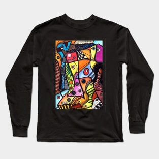 Abstract Art... and some birds... Long Sleeve T-Shirt